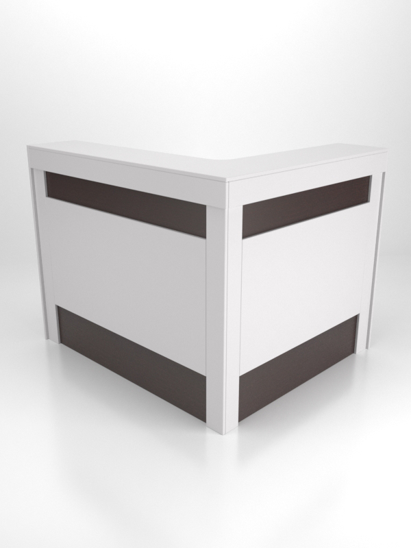 Ресепшн №54-3 для офиса правосторонний, Серый