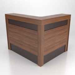 Ресепшн №54-3 для офиса правосторонний, Орех