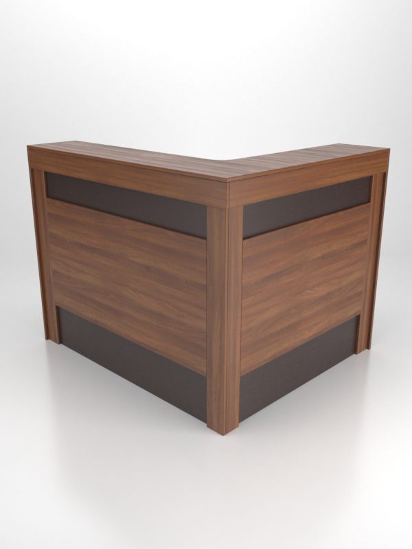 Ресепшн №54-3 для офиса правосторонний, Орех