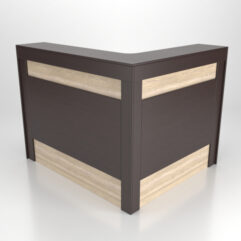 Ресепшн №54-3 для офиса правосторонний, Дуб Венге