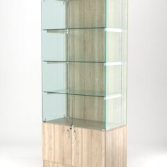 Витрина АСТЕРИЯ №1 (с дверками, задняя стенка - ДСП), Дуб Сонома