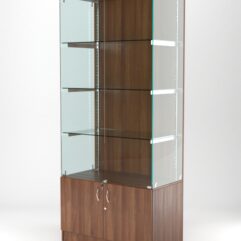 Витрина АСТЕРИЯ №1 (с дверками, задняя стенка - ДСП), Орех