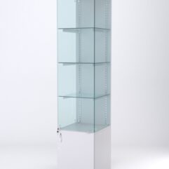 Витрина АСТЕРИЯ №2 (с дверкой, задняя стенка - ДСП), Серый