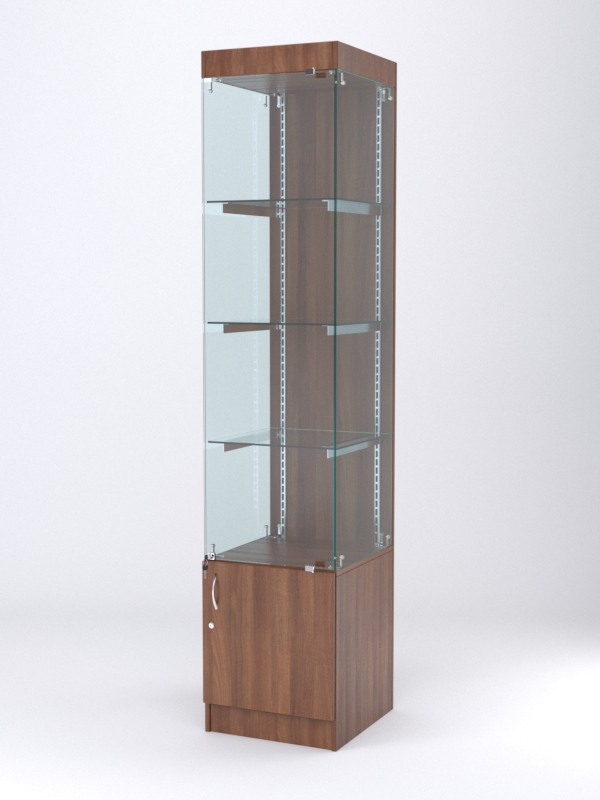 Витрина АСТЕРИЯ №2 (с дверкой, задняя стенка - ДСП), Орех