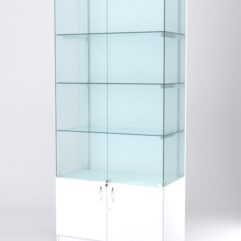 Витрина АСТЕРИЯ №5 (с дверками, задняя стенка - ДСП), Белый