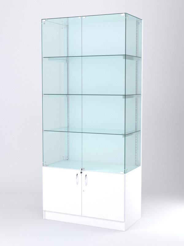 Витрина АСТЕРИЯ №5 (с дверками, задняя стенка - ДСП), Белый