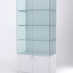 Витрина АСТЕРИЯ №5 (с дверками, задняя стенка - ДСП), Серый