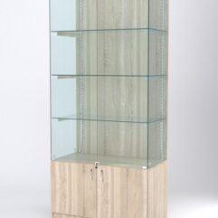 Витрина АСТЕРИЯ №5 (с дверками, задняя стенка - ДСП), Дуб Сонома