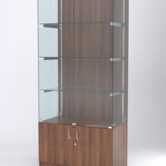 Витрина АСТЕРИЯ №5 (с дверками, задняя стенка - ДСП), Орех