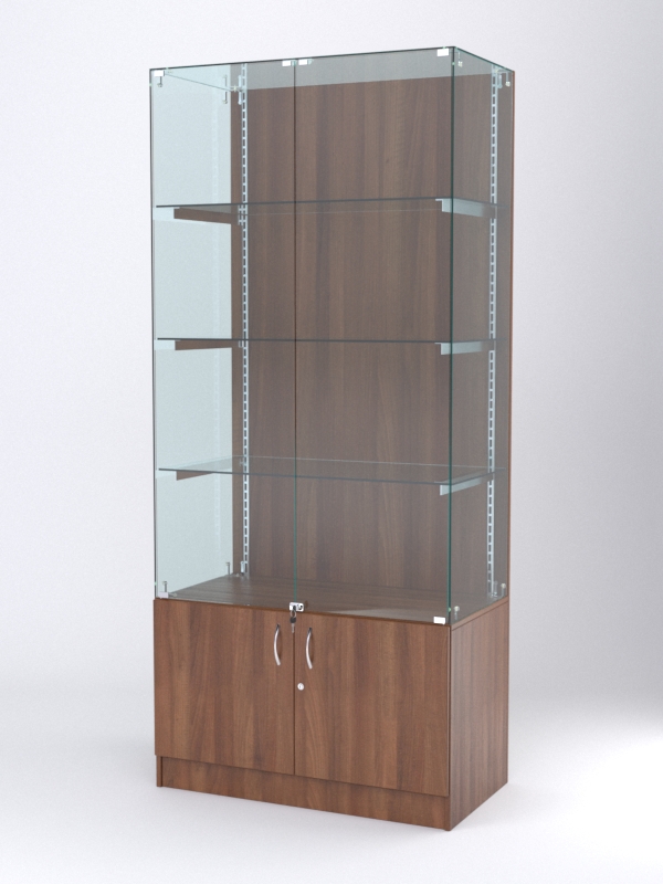 Витрина АСТЕРИЯ №5 (с дверками, задняя стенка - ДСП), Орех