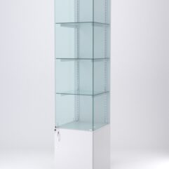 Витрина АСТЕРИЯ №6 (с дверкой, задняя стенка - ДСП), Серый