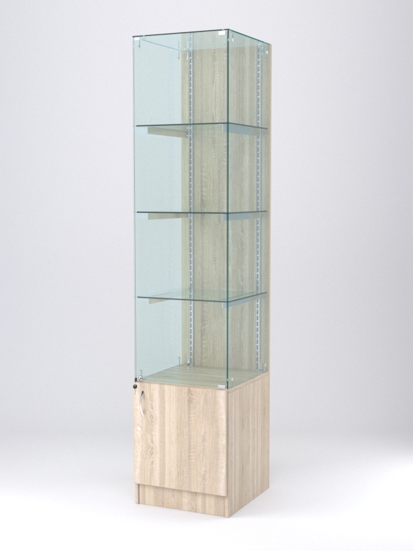 Витрина АСТЕРИЯ №6 (с дверкой, задняя стенка - ДСП), Дуб Сонома