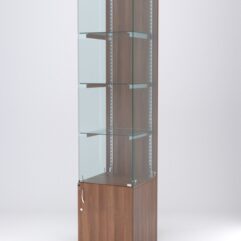 Витрина АСТЕРИЯ №6 (с дверкой, задняя стенка - ДСП), Орех