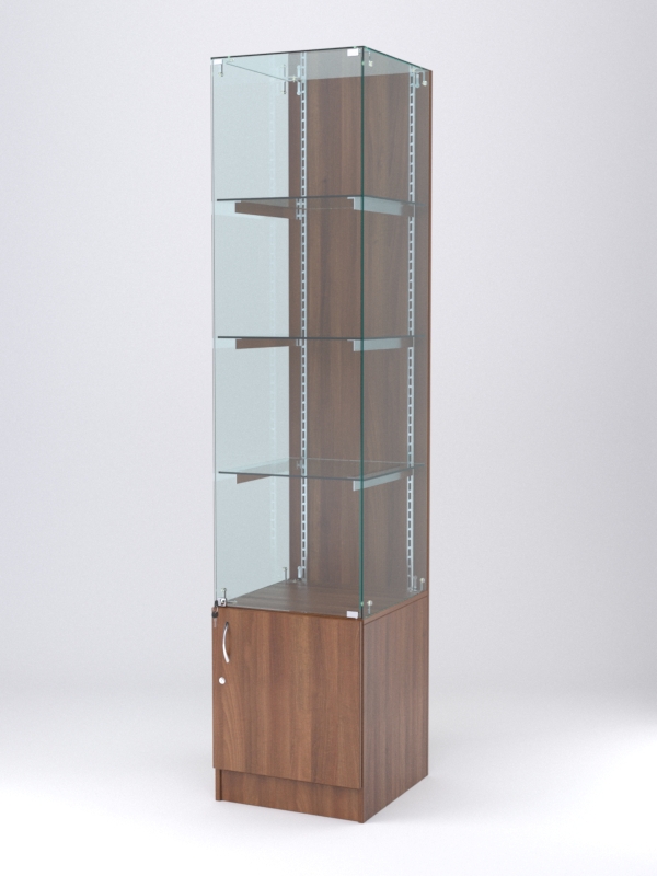 Витрина АСТЕРИЯ №6 (с дверкой, задняя стенка - ДСП), Орех