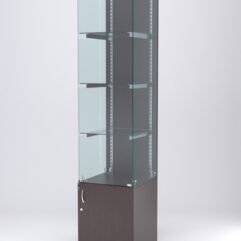 Витрина АСТЕРИЯ №6 (с дверкой, задняя стенка - ДСП), Дуб Венге