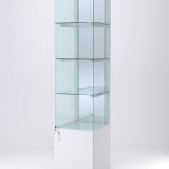 Витрина АСТЕРИЯ №8 (с дверкой, задняя стенка - зеркало), Серый