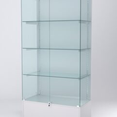 Витрина АСТЕРИЯ №9 (с дверками, задняя стенка - ДСП), Серый