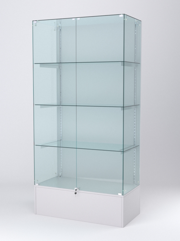 Витрина АСТЕРИЯ №9 (с дверками, задняя стенка - ДСП), Серый