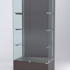 Витрина АСТЕРИЯ №9 (с дверками, задняя стенка - ДСП), Дуб Венге