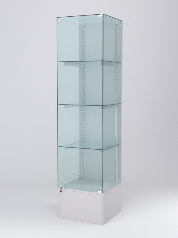 Витрина АСТЕРИЯ №10 (с дверкой, задняя стенка - ДСП), Серый