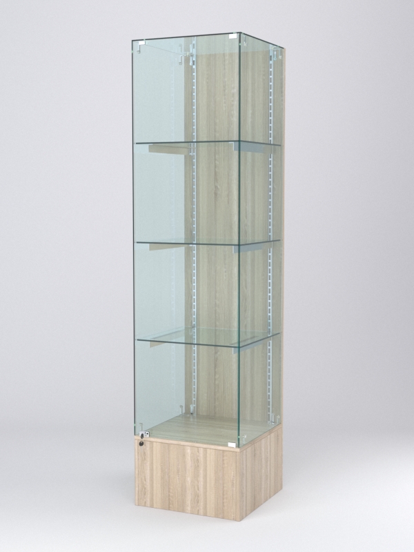 Витрина АСТЕРИЯ №10 (с дверкой, задняя стенка - ДСП), Дуб Сонома