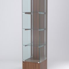 Витрина АСТЕРИЯ №10 (с дверкой, задняя стенка - ДСП), Орех