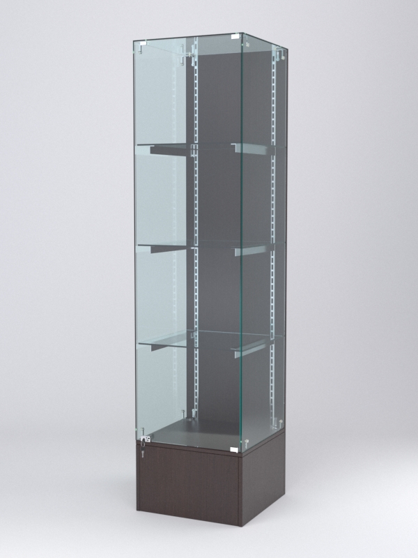 Витрина АСТЕРИЯ №10 (с дверкой, задняя стенка - ДСП), Дуб Венге