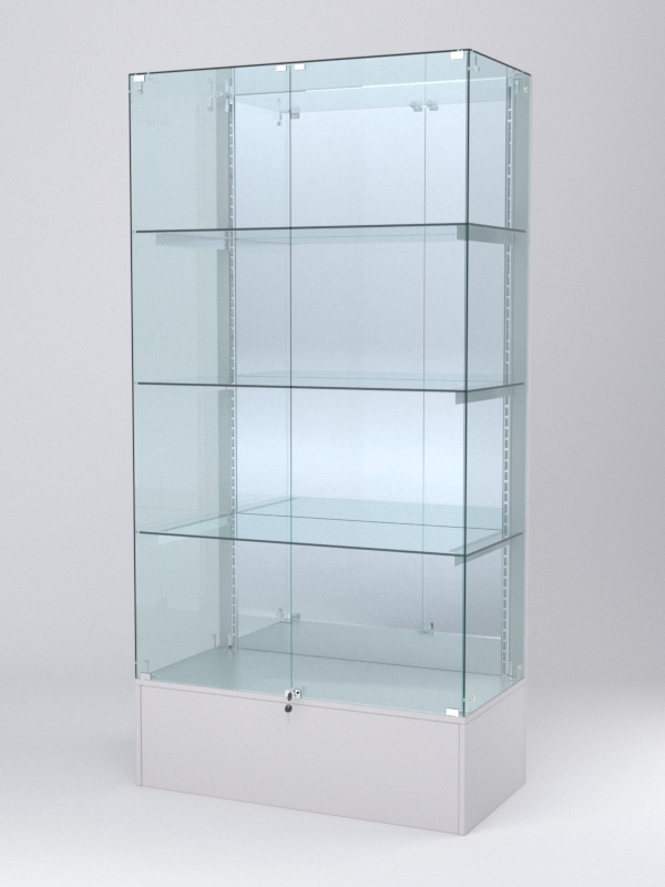 Витрина АСТЕРИЯ №11 (с дверками, задняя стенка - зеркало), Серый