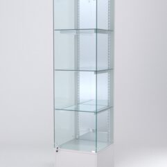 Витрина АСТЕРИЯ №12 (с дверкой, задняя стенка - зеркало), Серый