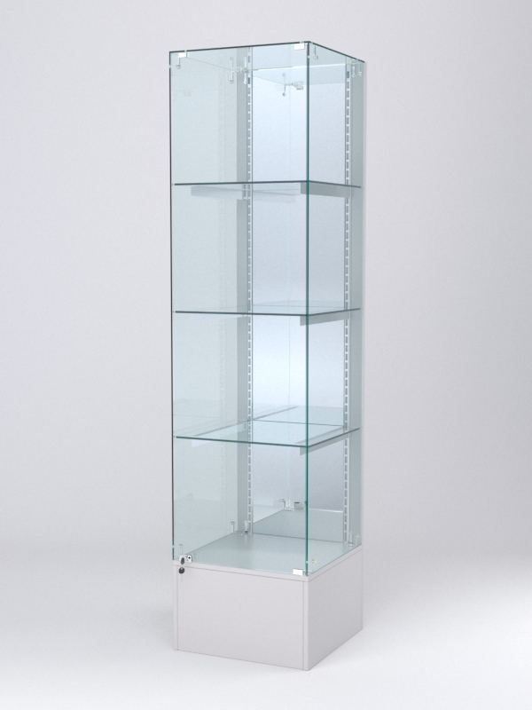 Витрина АСТЕРИЯ №12 (с дверкой, задняя стенка - зеркало), Серый