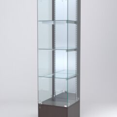 Витрина АСТЕРИЯ №12 (с дверкой, задняя стенка - зеркало), Дуб Венге