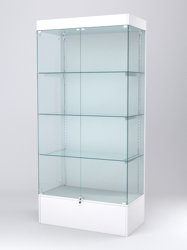 Витрина АСТЕРИЯ №13 (с дверками, задняя стенка - ДСП), Белый