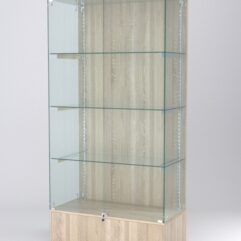 Витрина АСТЕРИЯ №13 (с дверками, задняя стенка - ДСП), Дуб Сонома