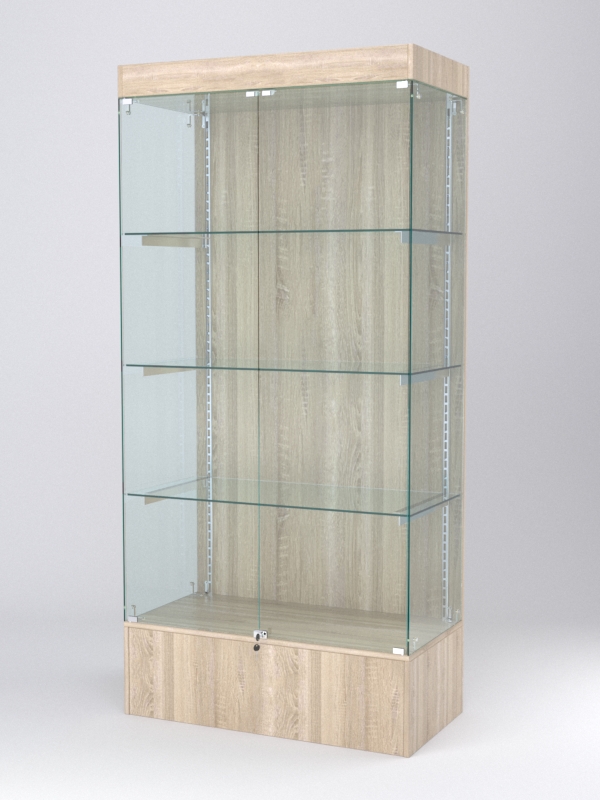 Витрина АСТЕРИЯ №13 (с дверками, задняя стенка - ДСП), Дуб Сонома