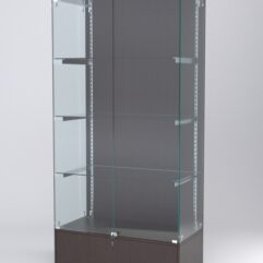 Витрина АСТЕРИЯ №13 (с дверками, задняя стенка - ДСП), Дуб Венге