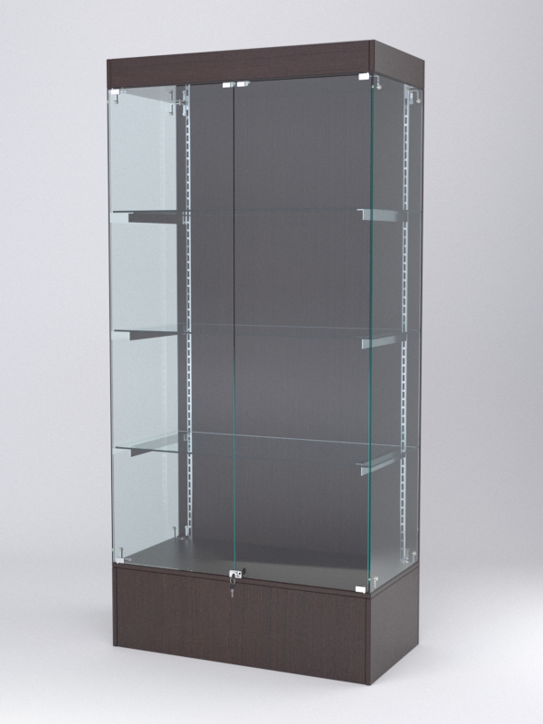 Витрина АСТЕРИЯ №13 (с дверками, задняя стенка - ДСП), Дуб Венге