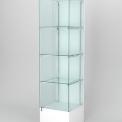 Витрина АСТЕРИЯ №14 (с дверкой, задняя стенка - ДСП), Белый