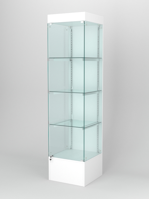 Витрина АСТЕРИЯ №14 (с дверкой, задняя стенка - ДСП), Белый