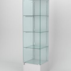 Витрина АСТЕРИЯ №14 (с дверкой, задняя стенка - ДСП), Серый