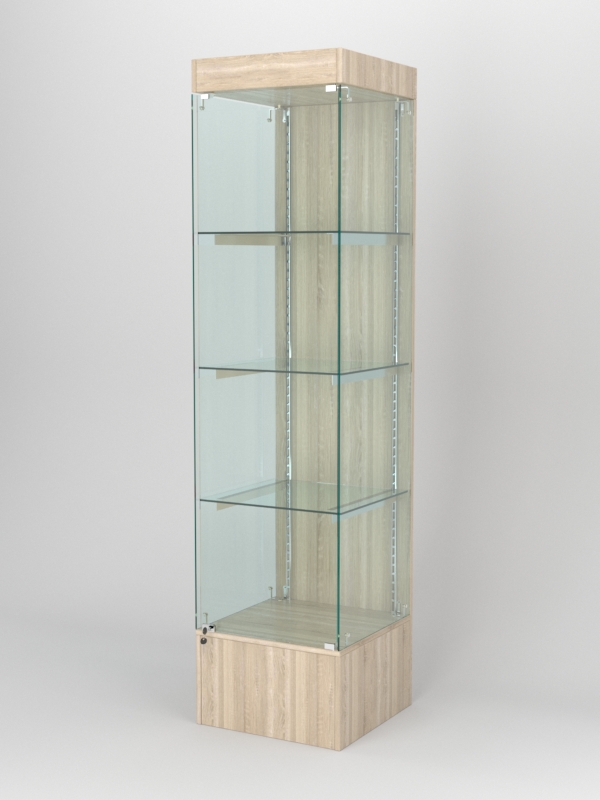 Витрина АСТЕРИЯ №14 (с дверкой, задняя стенка - ДСП), Дуб Сонома