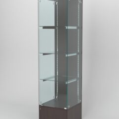 Витрина АСТЕРИЯ №14 (с дверкой, задняя стенка - ДСП), Дуб Венге