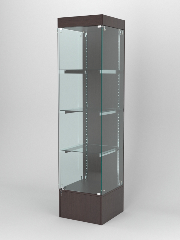 Витрина АСТЕРИЯ №14 (с дверкой, задняя стенка - ДСП), Дуб Венге