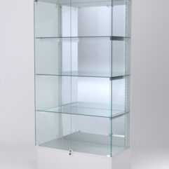 Витрина АСТЕРИЯ №15 (с дверками, задняя стенка - зеркало), Серый