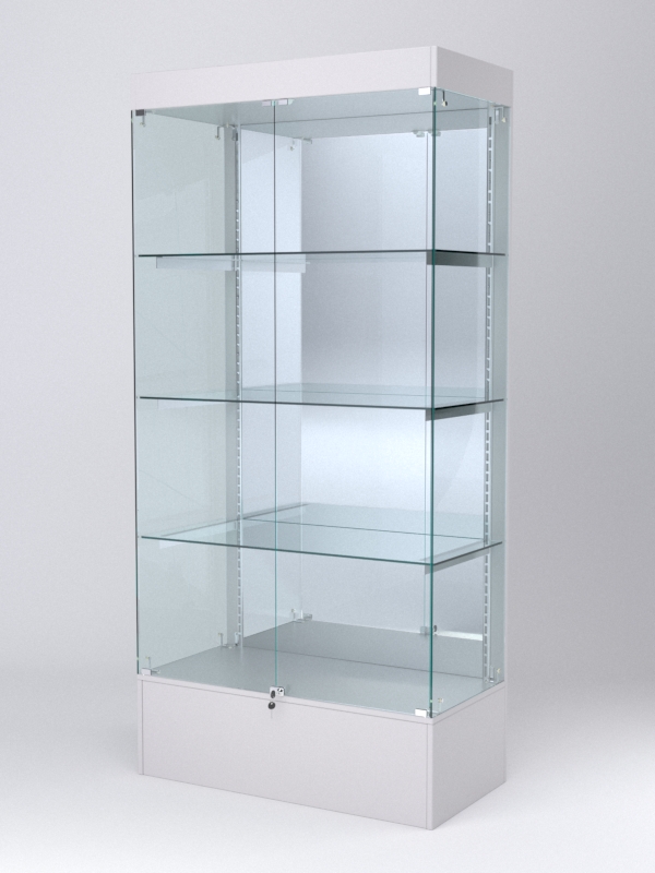 Витрина АСТЕРИЯ №15 (с дверками, задняя стенка - зеркало), Серый