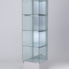 Витрина АСТЕРИЯ №16 (с дверкой, задняя стенка - зеркало), Серый