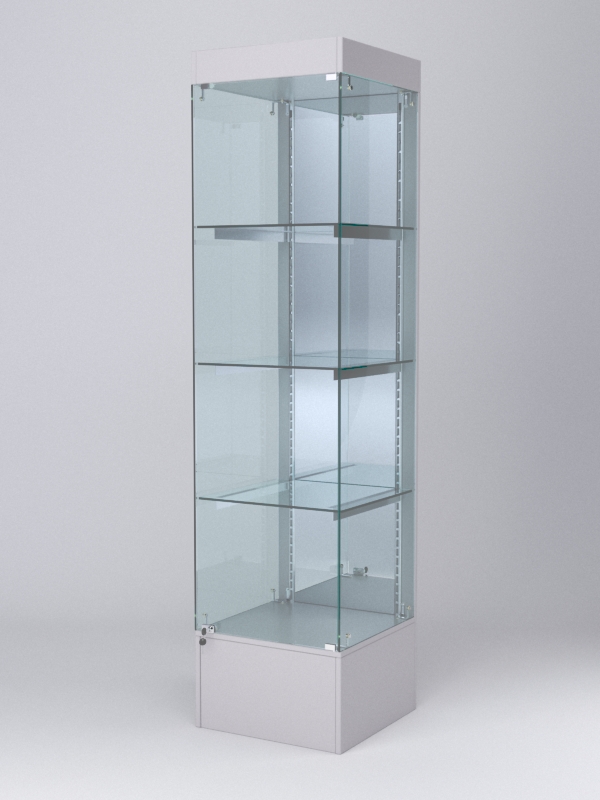 Витрина АСТЕРИЯ №16 (с дверкой, задняя стенка - зеркало), Серый