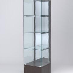 Витрина АСТЕРИЯ №16 (с дверкой, задняя стенка - зеркало), Дуб Венге