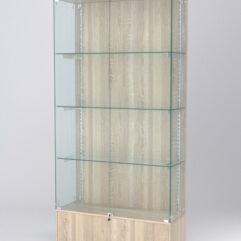 Витрина АСТЕРИЯ №17 (с дверками, задняя стенка - ДСП), Дуб Сонома