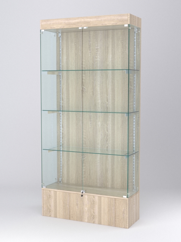 Витрина АСТЕРИЯ №17 (с дверками, задняя стенка - ДСП), Дуб Сонома