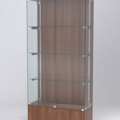 Витрина АСТЕРИЯ №17 (с дверками, задняя стенка - ДСП), Орех
